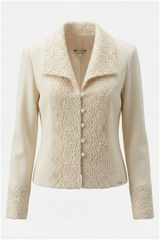 Ivory Tailored Lace Blazer, Jody
