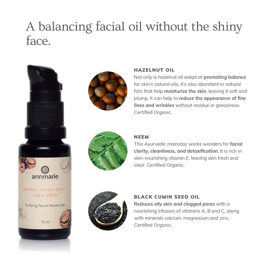 Herbal Facial Oil for Oily Skin (15ml)- Collective - Glamourous Grace