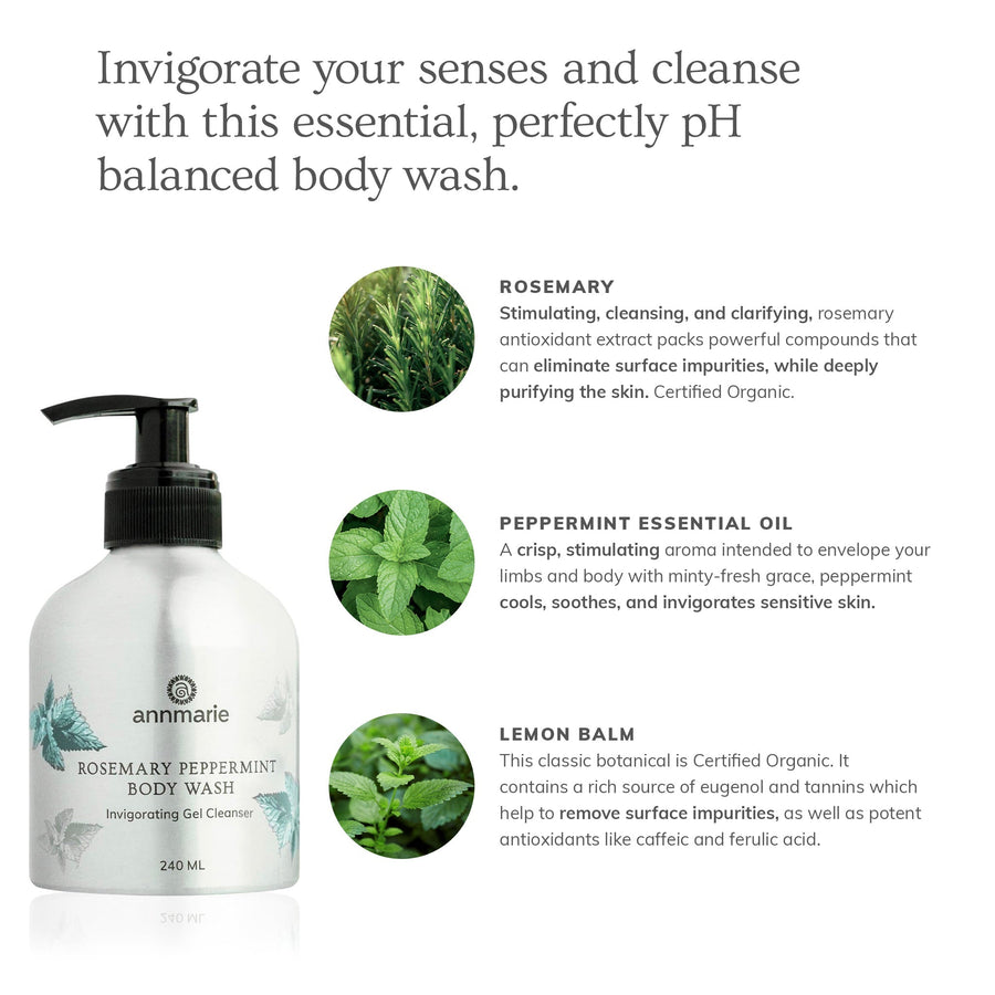 Rosemary Peppermint Hand & Body Wash (240ml)- Collective - Glamourous Grace
