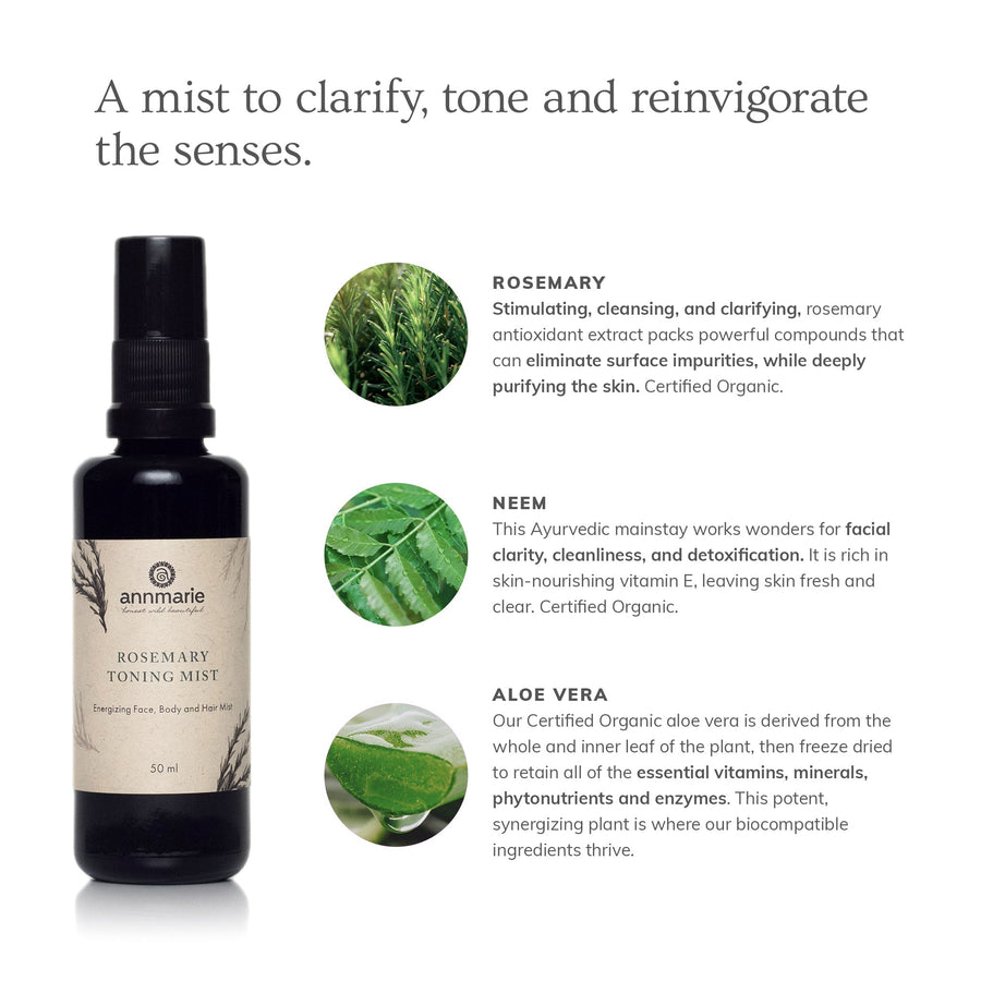 Rosemary Toning Mist (50ml)- Collective - Glamourous Grace