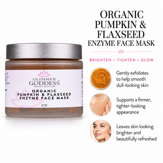 Organic Pumpkin Flaxseed Enzyme Face Mask – Brightening & Tightening Mask for Glowing Skin - Glamourous Grace