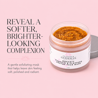 Organic Pumpkin Flaxseed Enzyme Face Mask – Brightening & Tightening Mask for Glowing Skin - Glamourous Grace