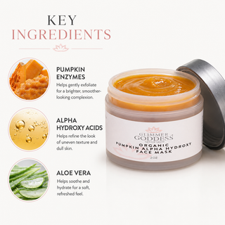 Organic Pumpkin AHA Face Mask – Exfoliating Treatment for Wrinkles & Glow - Glamourous Grace