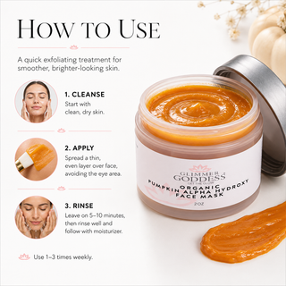 Organic Pumpkin AHA Face Mask – Exfoliating Treatment for Wrinkles & Glow - Glamourous Grace