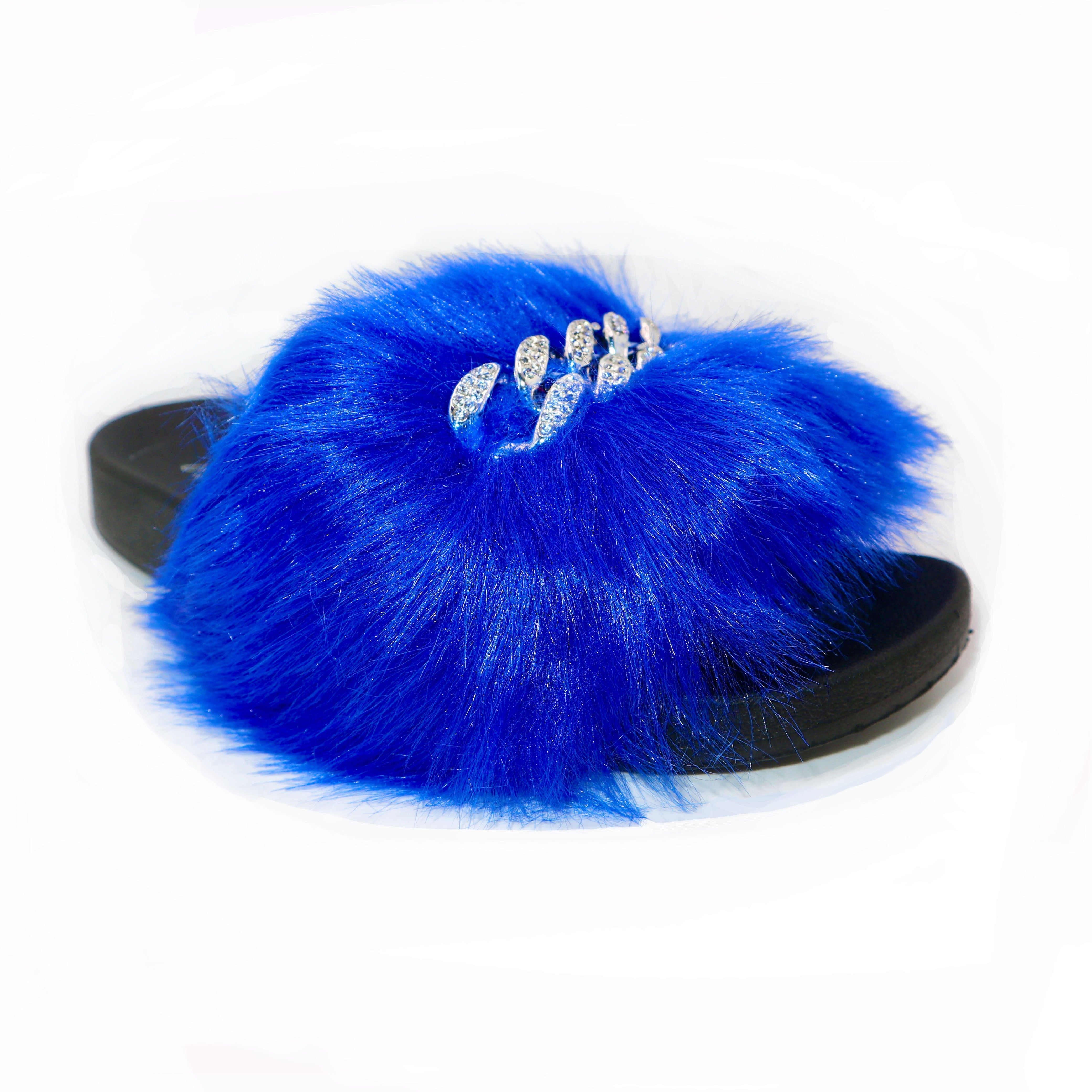 Michaela V Pupa Slippers — Blue - Glamourous Grace