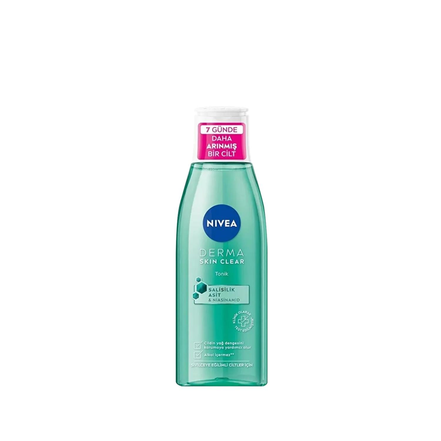 Nivea Derma Skin Clear Anti-Acne Facial Toner 200ml - Clarify & Prevent Breakouts - Glamourous Grace
