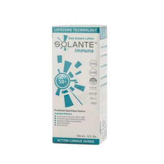 Solante Immuna Sunscreen for Sensitive Skin - High SPF 50+ Anti-Aging Sun Protection - Water-Resistant, Fragrance-Free, 5.07 fl oz