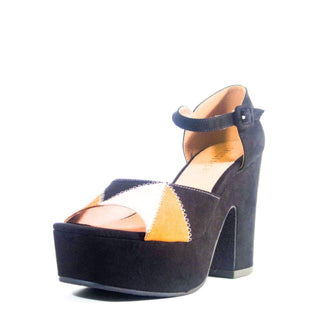 Quilted Patchwork Platform Heels - Glamourous Grace