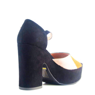Quilted Patchwork Platform Heels - Glamourous Grace