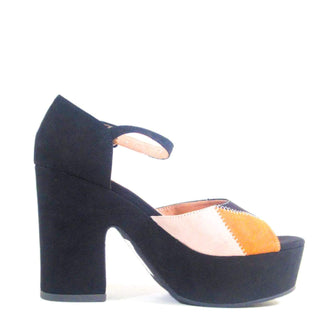 Quilted Patchwork Platform Heels - Glamourous Grace