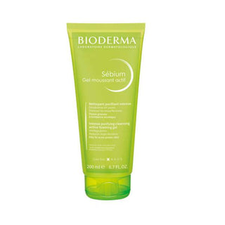 Bioderma Sebium Foaming Gel Active: Oil Control & Acne Defense - Gentle, Hypoallergenic Face Wash for Oily & Acne-Prone Skin (6.76 fl oz) - Glamourous Grace