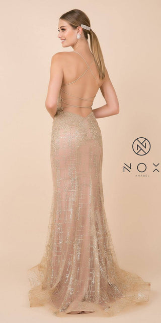 Nox Anabel R282-1 Mermaid Long Dress Corset Open-Back