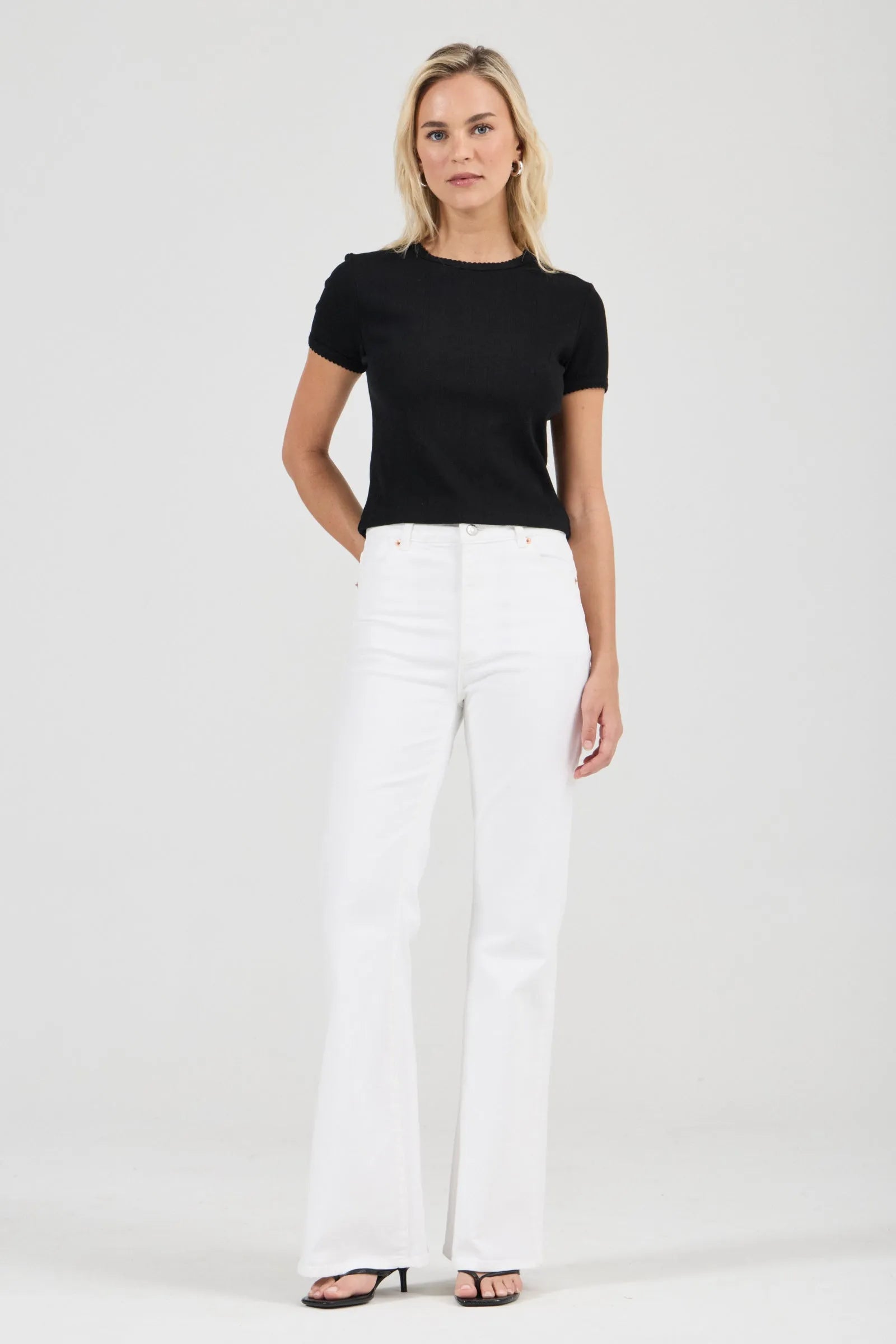 East Coast Flare Jeans Vintage White