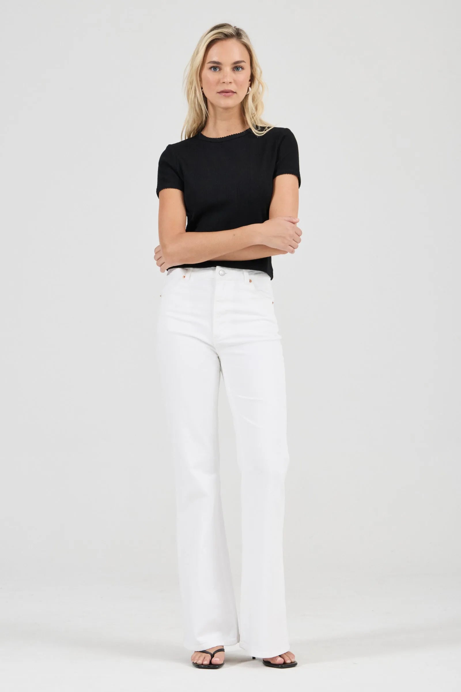 East Coast Flare Jeans Vintage White