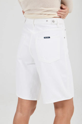 Charlotte White Denim Culotte Shorts