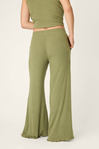 Soft Olive Rib Knit Lounge Pants