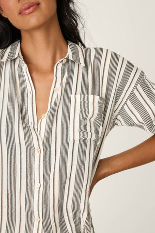Sea You in St. Tropez Shoreline Stripe Long Sleeve Top