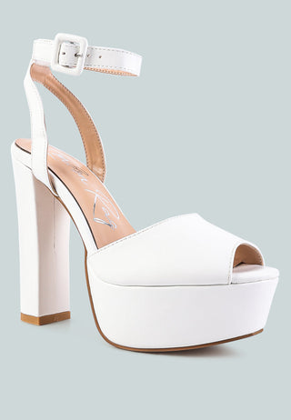 Rager Peep-Toe High Platform Block Sandals - Glamourous Grace