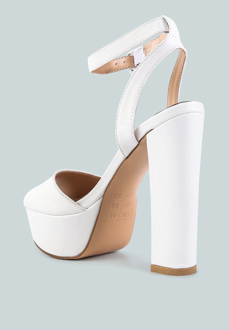 Rager Peep-Toe High Platform Block Sandals - Glamourous Grace