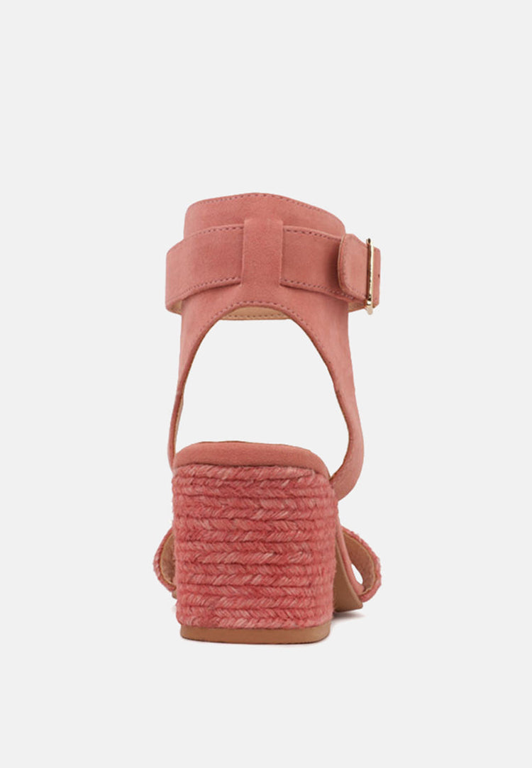 Rayna Braided Jute Strap And Suede Sandal