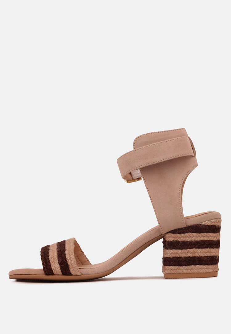 Rayna Braided Jute Strap And Suede Sandal