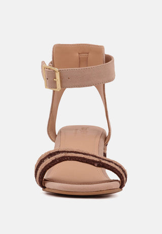Rayna Braided Jute Strap And Suede Sandal