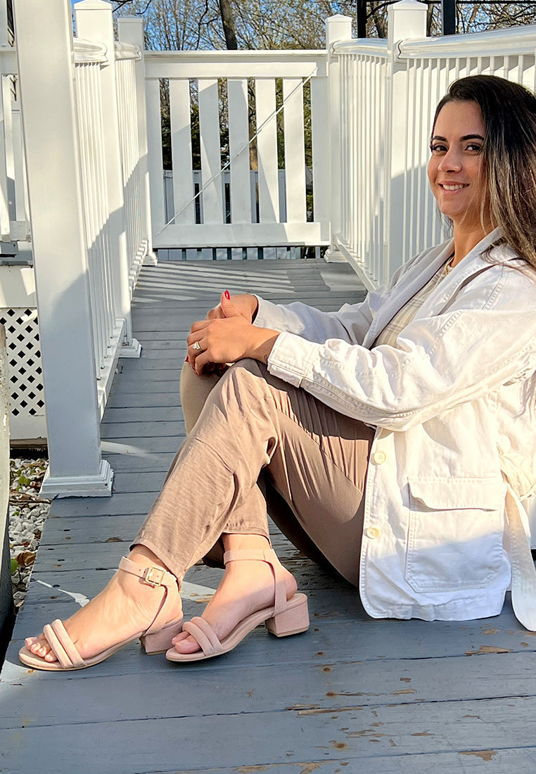 Amelia Minimalist Block Heel Sandal - Glamourous Grace