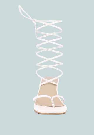 Dorita Kitten Heel Lace Up Sandal