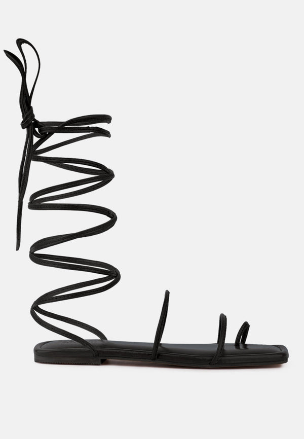 Amatha Essential Toe Ring Summer Leather Flats - Glamourous Grace