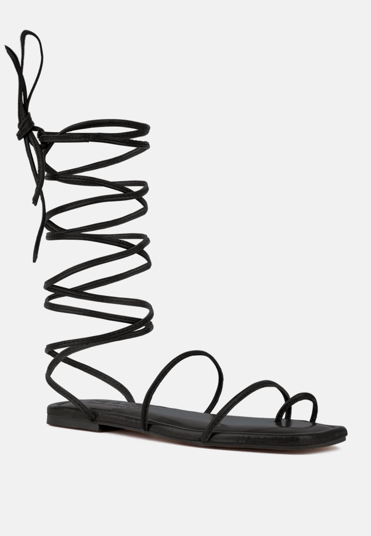 Amatha Essential Toe Ring Summer Leather Flats - Glamourous Grace