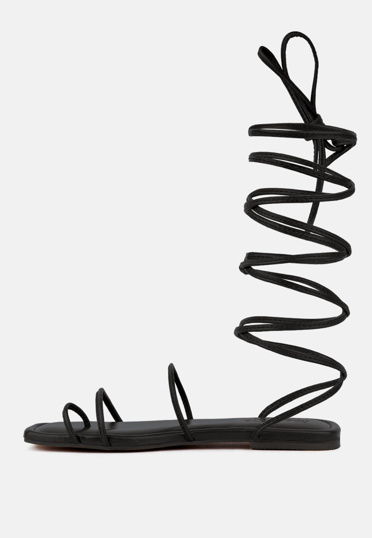 Amatha Essential Toe Ring Summer Leather Flats - Glamourous Grace