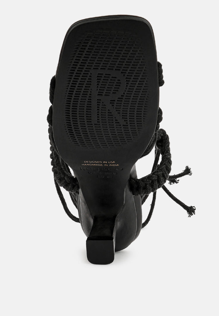 Beroe Braided Handcrafted Lace Up Sandal