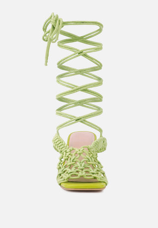 Beroe Braided Handcrafted Lace Up Sandal