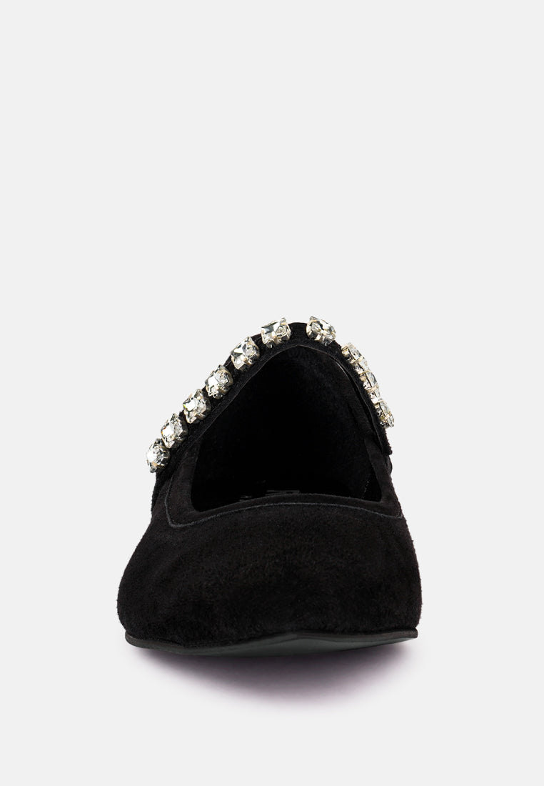 Assisi Fine Suede Maryjane Ballet Flats - Glamourous Grace