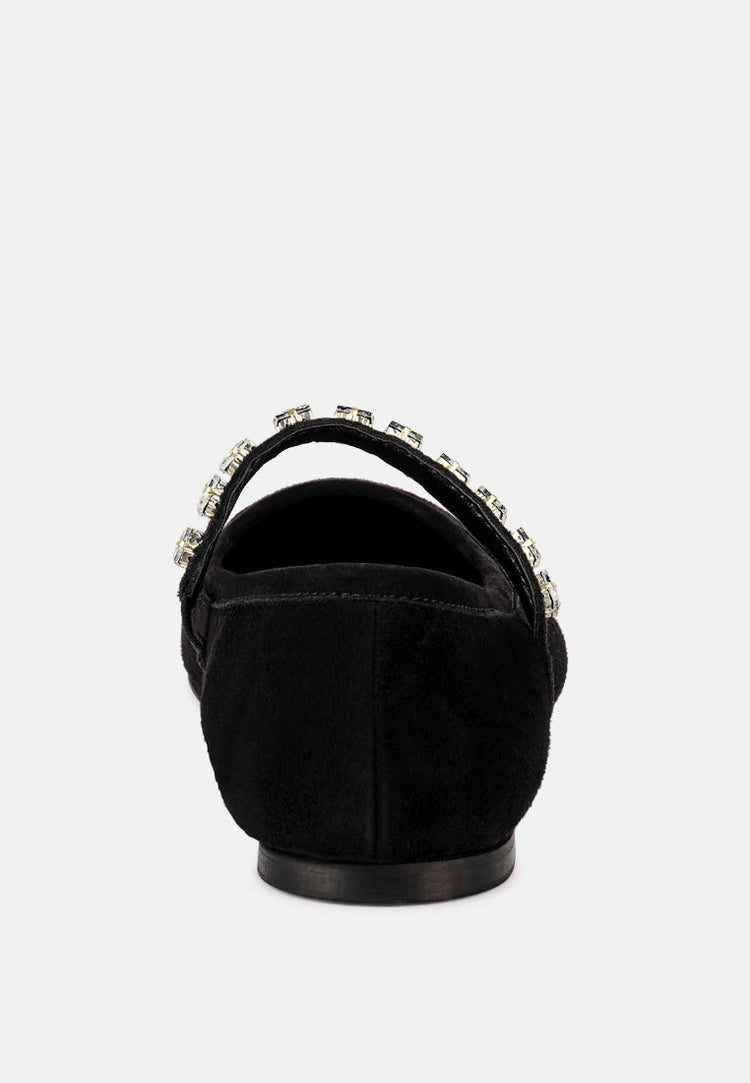 Assisi Fine Suede Maryjane Ballet Flats