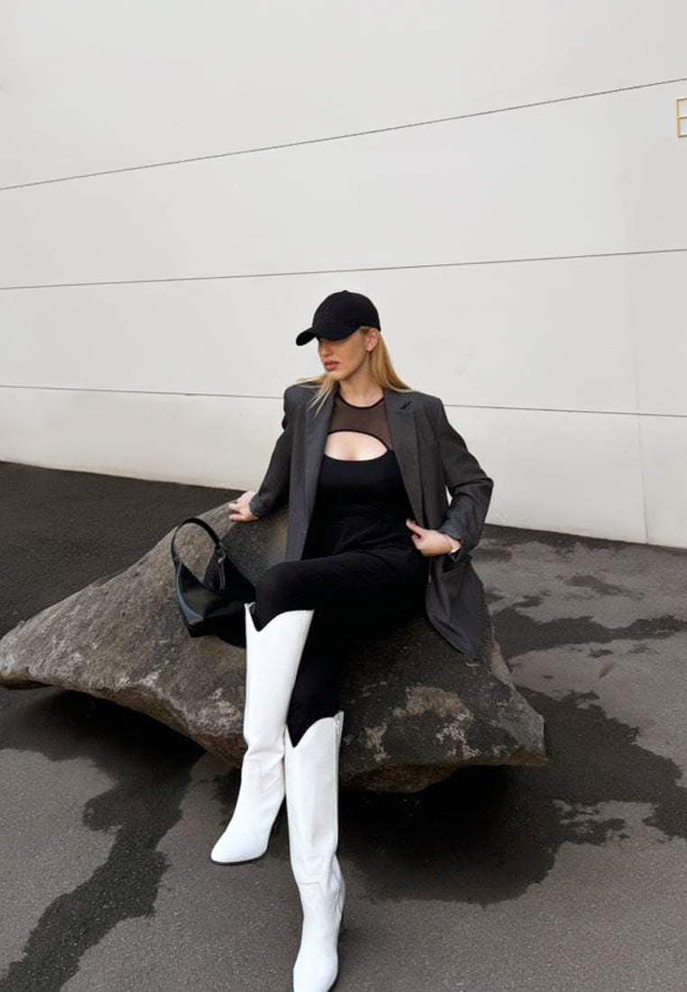 Great-Storm  Leather Calf Boots - Glamourous Grace