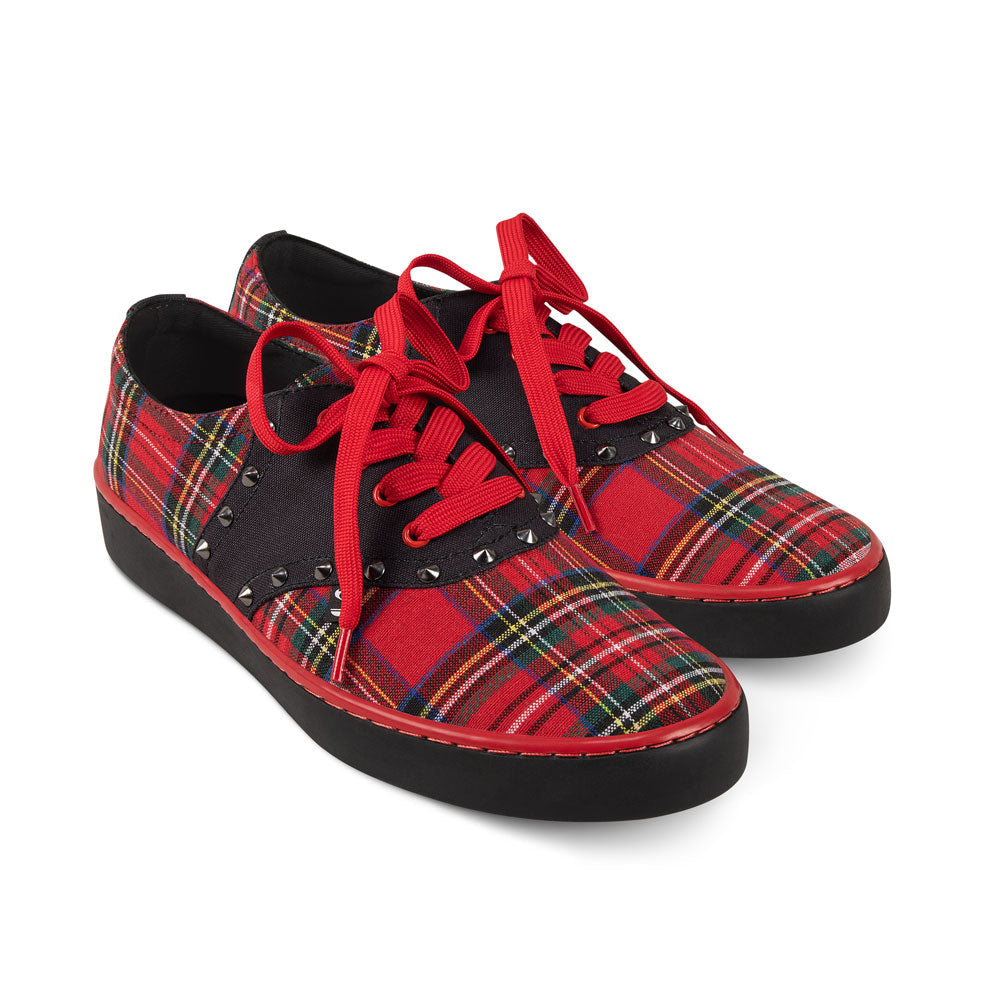 Rebel Tartan Women's Casual Sneakers - Glamourous Grace
