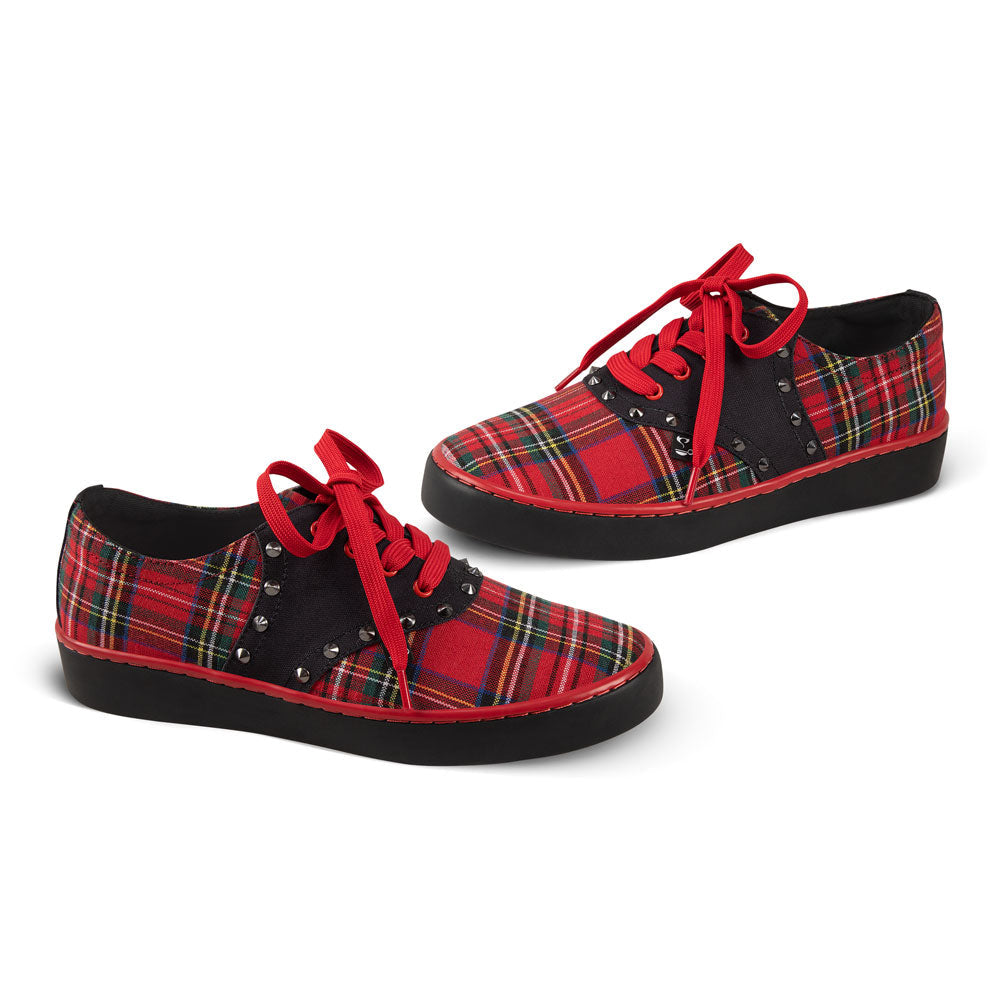 Rebel Tartan Women's Casual Sneakers - Glamourous Grace