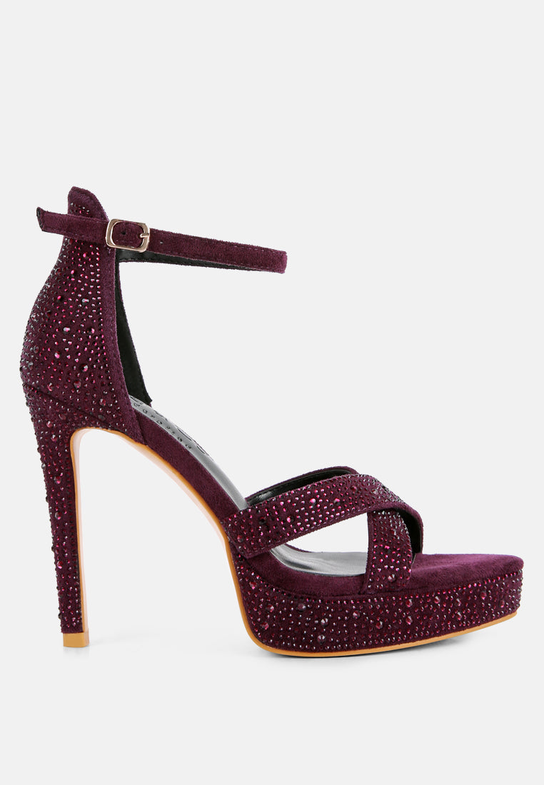 Regalia Rhinestone Embellished Stiletto Sandals - Glamourous Grace