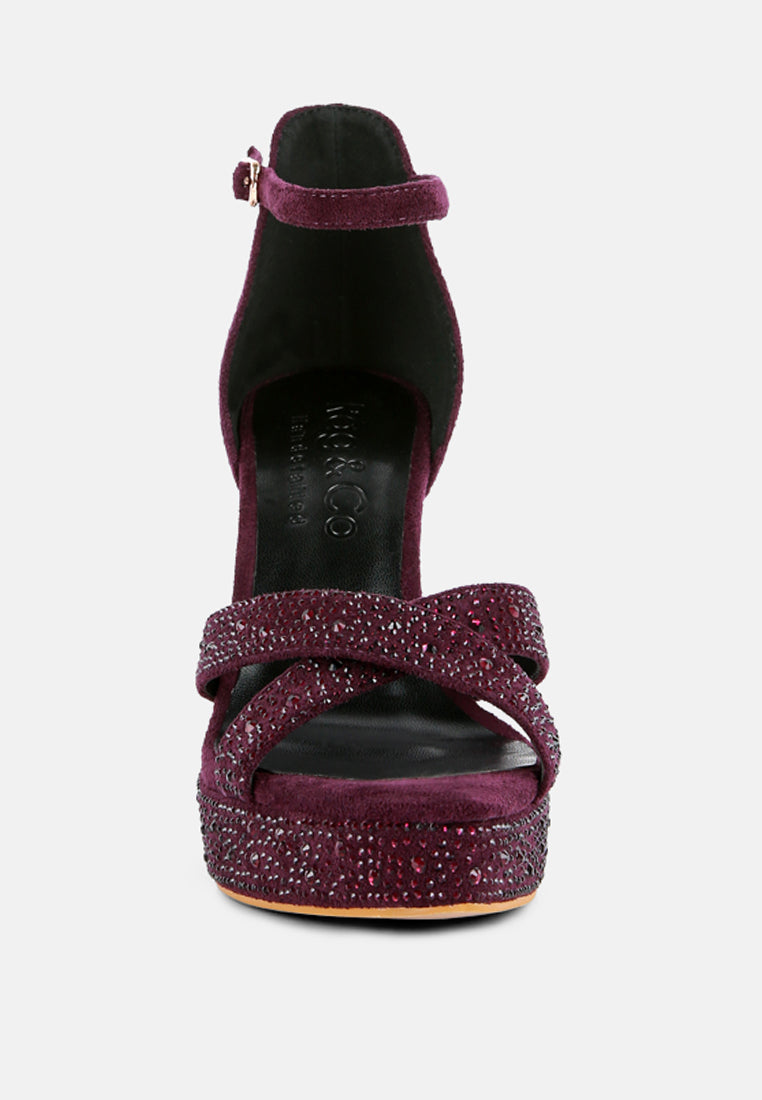 Regalia Rhinestone Embellished Stiletto Sandals - Glamourous Grace