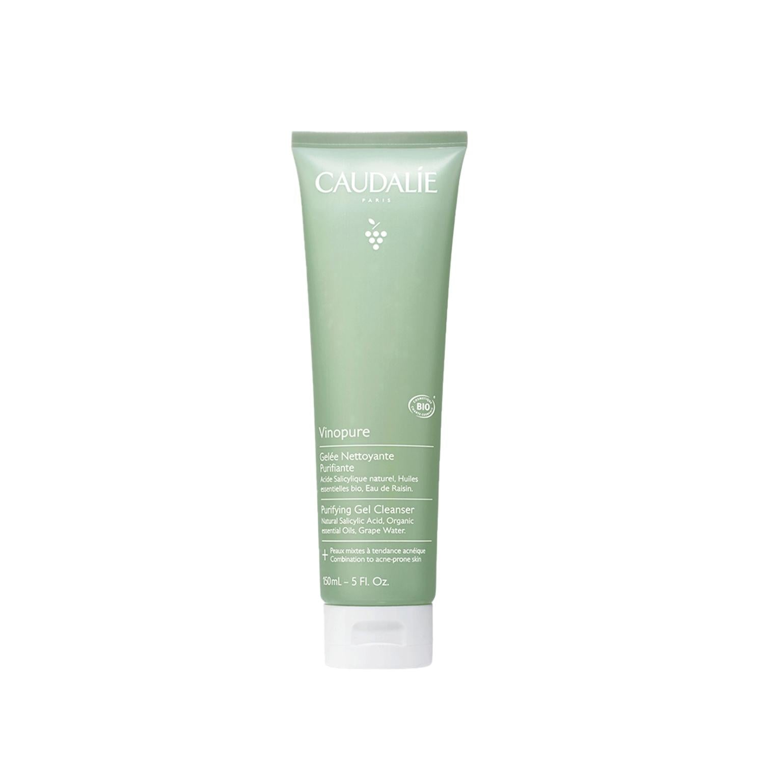 Caudalie Vinopure Face Cleansing Gel - Gentle, Effective Skincare for Healthy Skin, 5.07 fl oz - Glamourous Grace