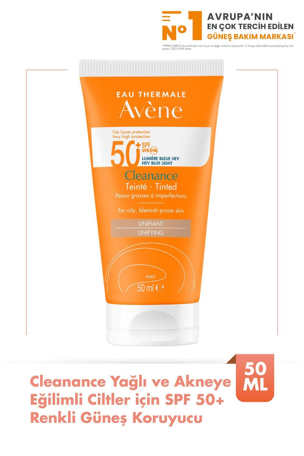 Avene Cleanance SPF 50+ Colored Sunscreen for Oily & Acne-Prone Skin - Non-Greasy, Tinted Protection - Glamourous Grace