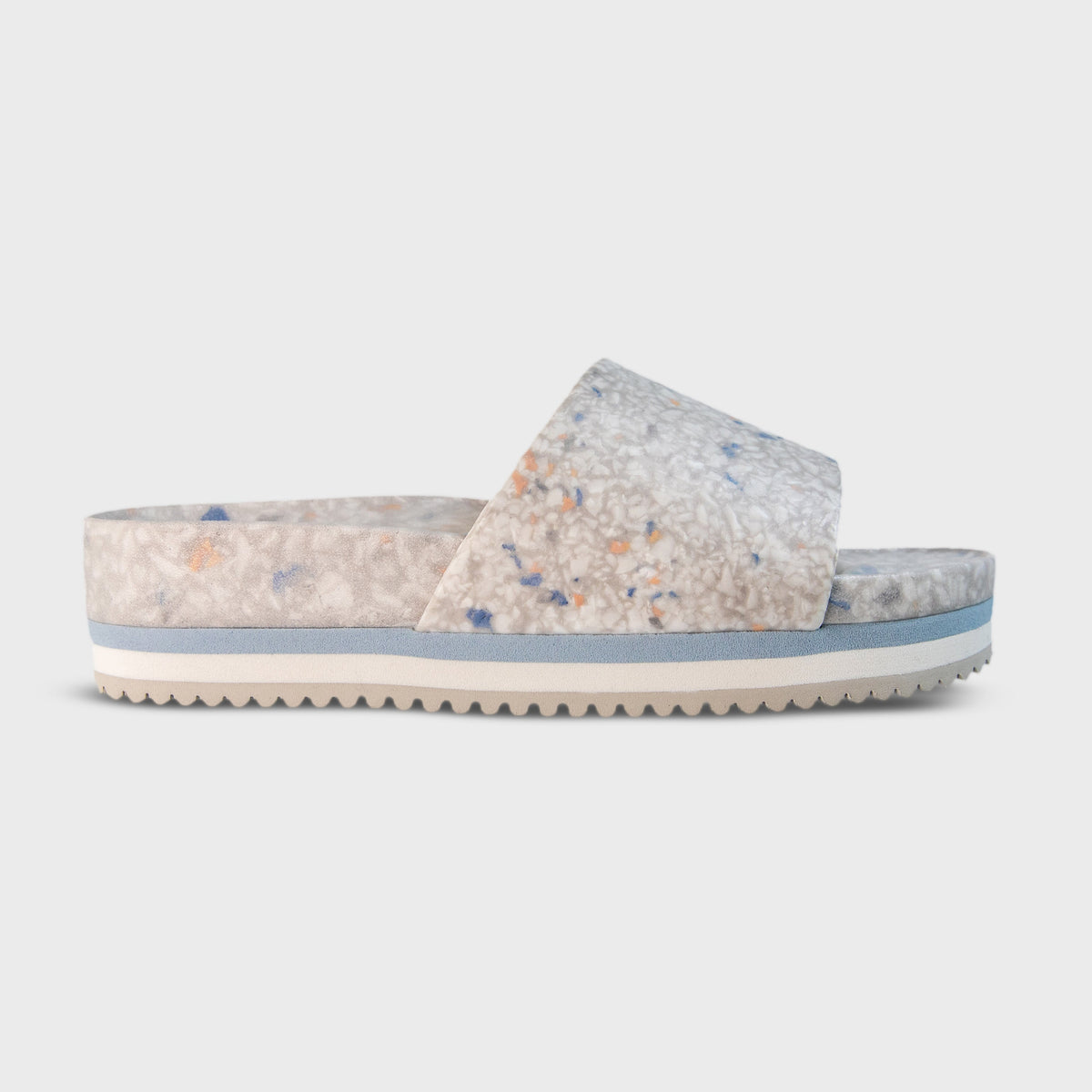 East Beach Slide Platform - Faded Denim - Glamourous Grace