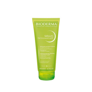 Bioderma Sebium Foaming Gel Active: Oil Control & Acne Defense - Gentle, Hypoallergenic Face Wash for Oily & Acne-Prone Skin (6.76 fl oz) - Glamourous Grace