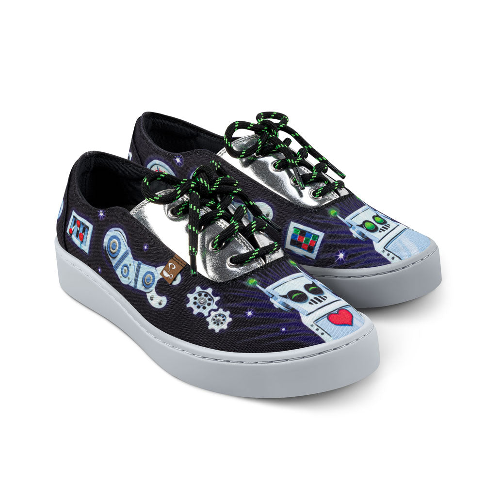 Robot Women's Casual Sneakers - Glamourous Grace