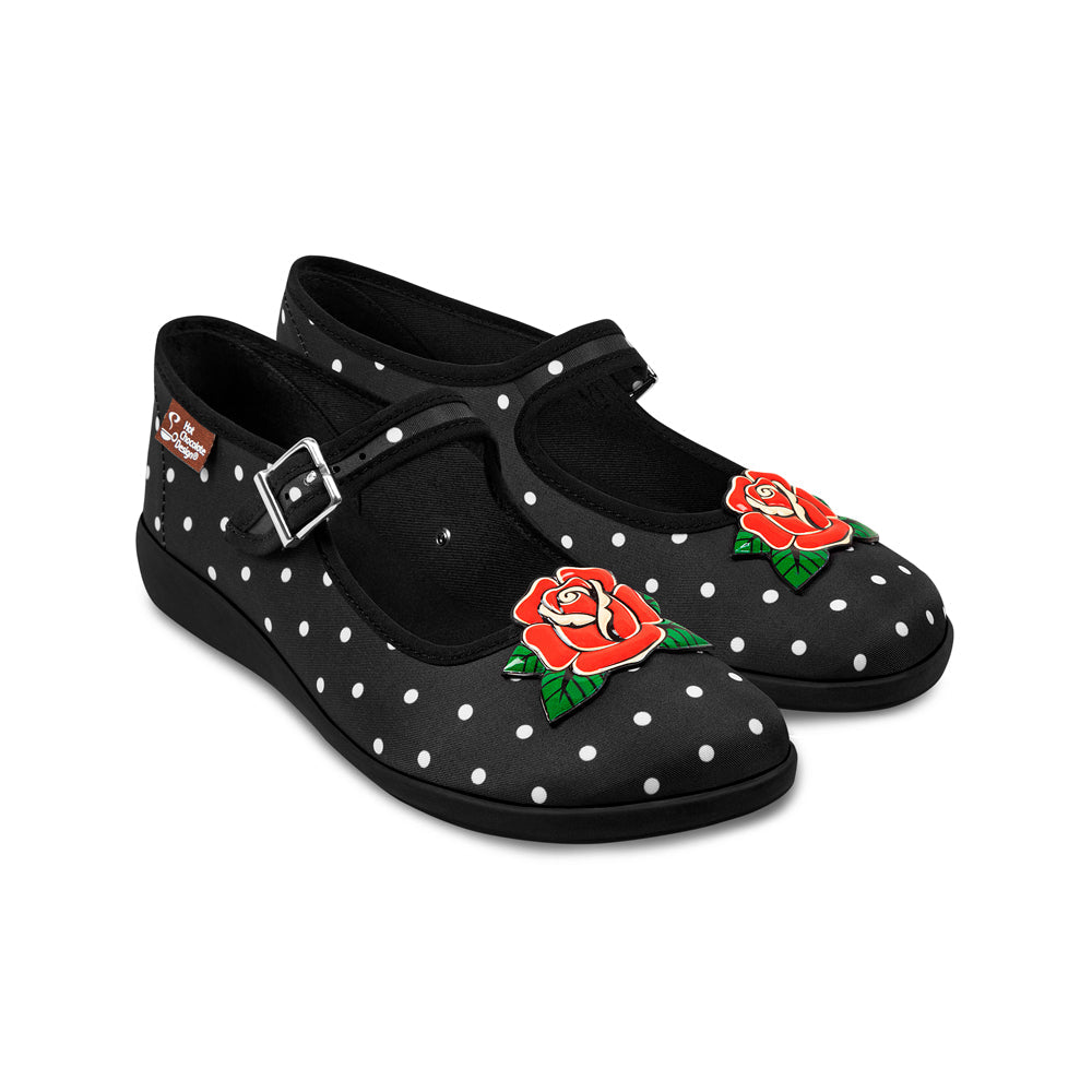 Rockabilly Women's Mary Jane Flats - Glamourous Grace