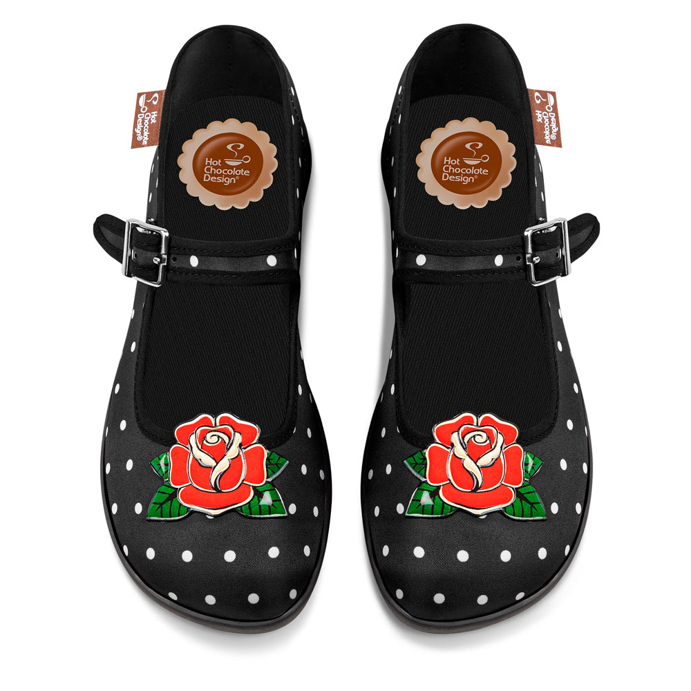 Rockabilly Women's Mary Jane Flats - Glamourous Grace
