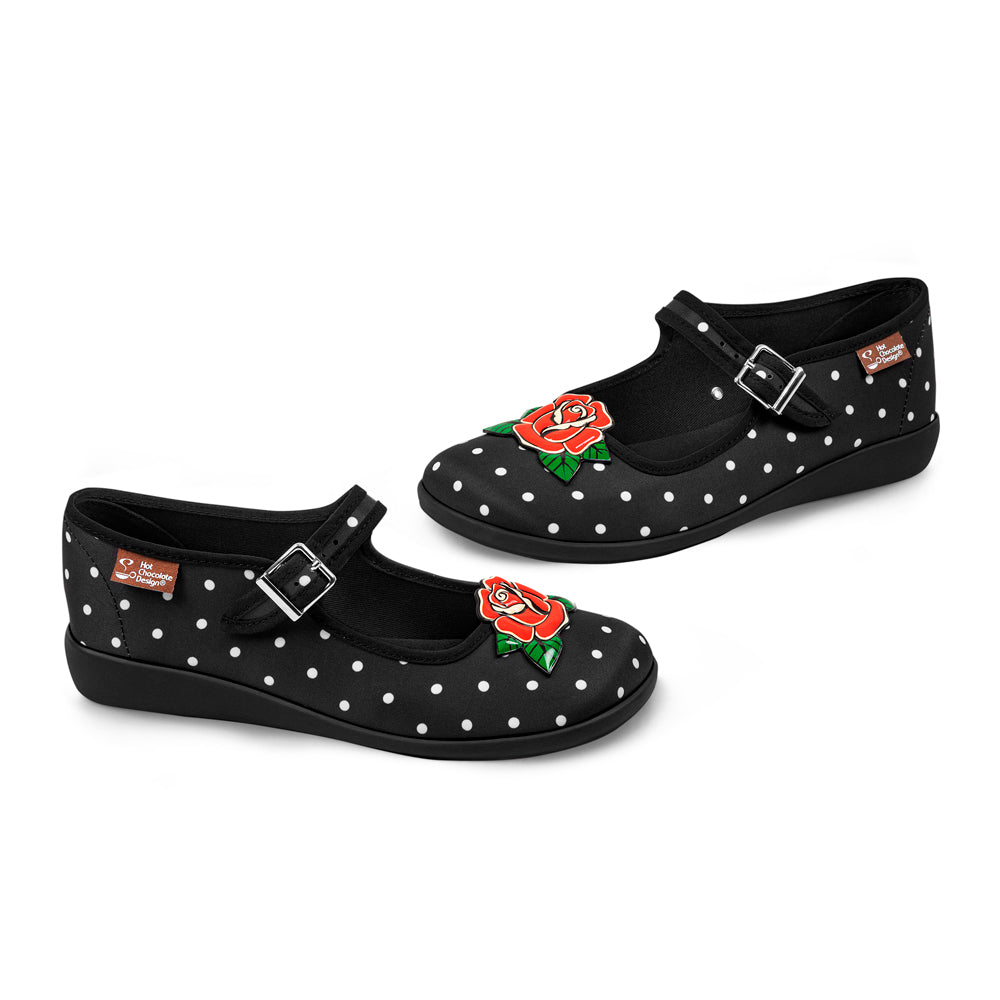 Rockabilly Women's Mary Jane Flats - Glamourous Grace
