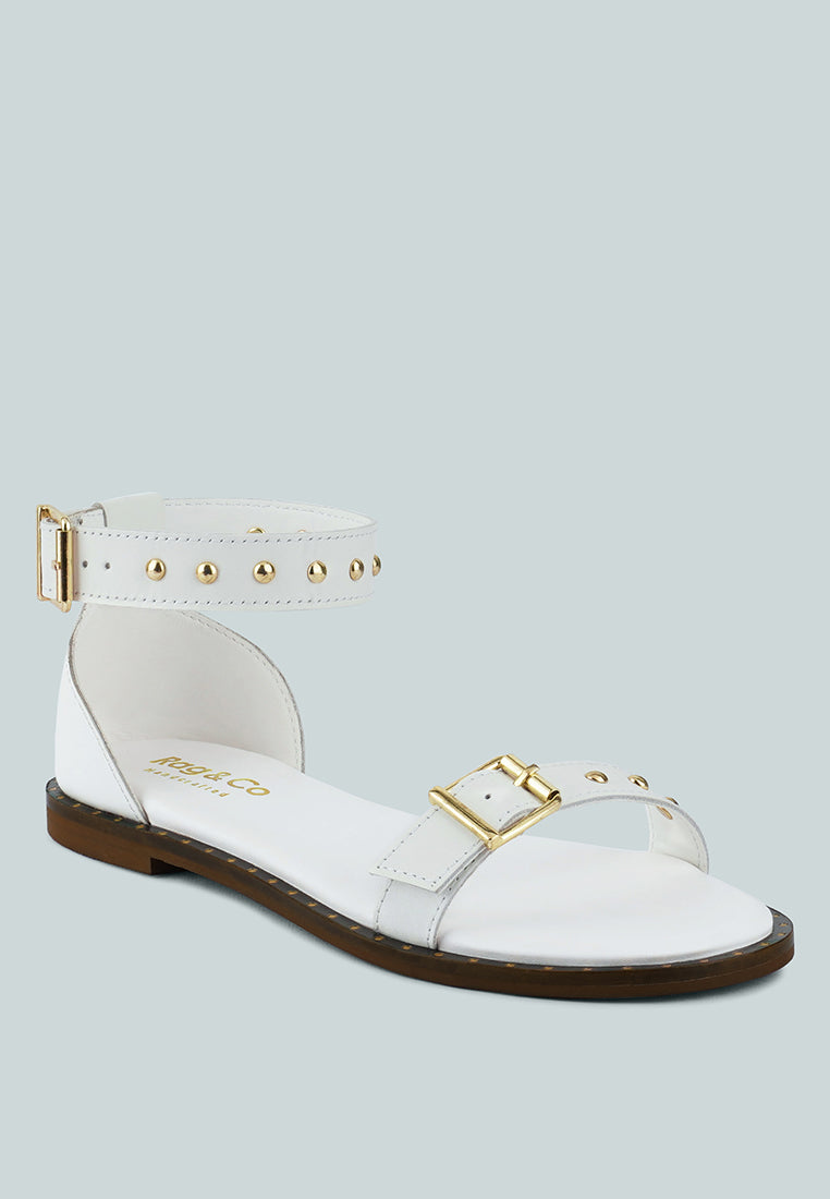 Rosemary Buckle Strap Flat Sandals - Glamourous Grace