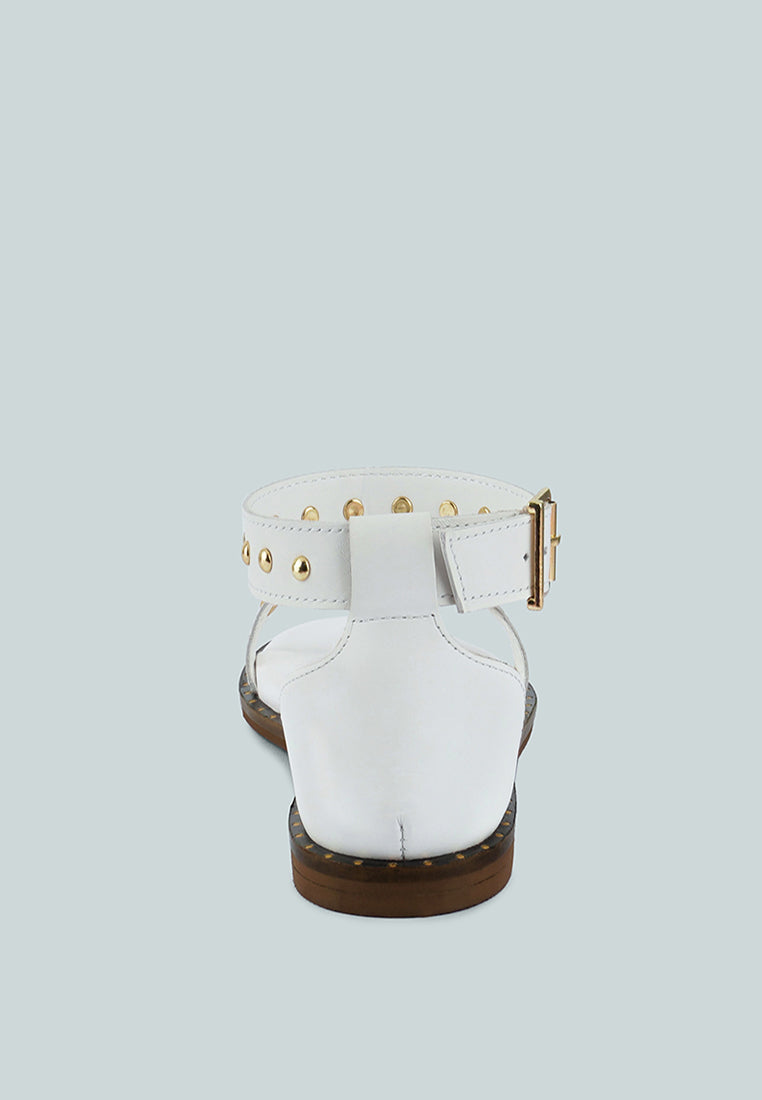 Rosemary Buckle Strap Flat Sandals - Glamourous Grace